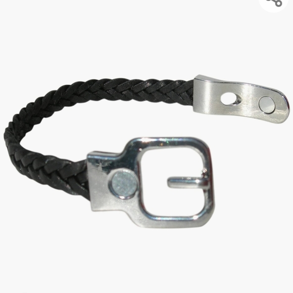Lilo Solana Bridle Braided Leather Buckle Bracelet Equestrian - Picture 2 of 4